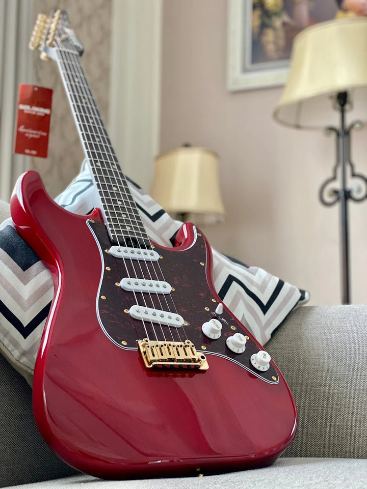 MS-1 Classic SSS ASH in Crimson Red Micarta Neck Nafiri Special Run
