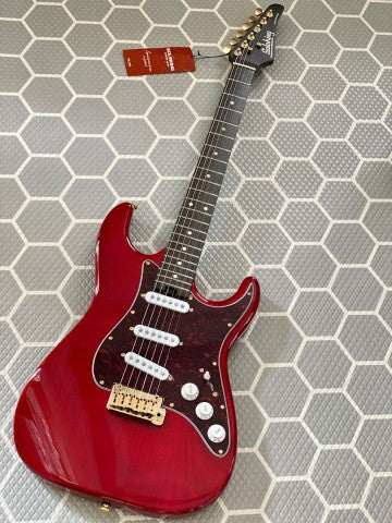 MS-1 Classic SSS ASH in Crimson Red Micarta Neck Nafiri Special Run