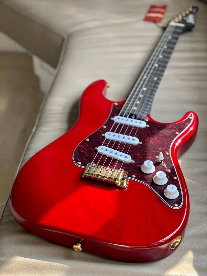 MS-1 Classic SSS ASH in Crimson Red Micarta Neck Nafiri Special Run