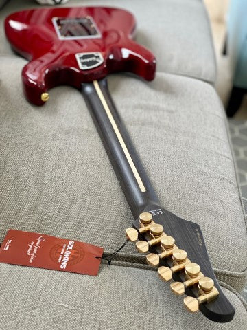 MS-1 Classic SSS ASH in Crimson Red Micarta Neck Nafiri Special Run