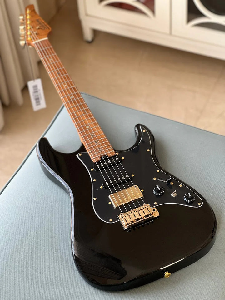 MS-1 Classic Black Beauty Roasted Flame Maple Neck