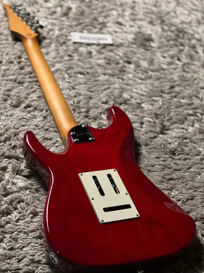 MS-11 Classic MKII in Transparent Red with Roasted  Maple FB and 5A Flame Top Nafiri Special Run