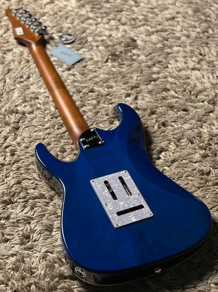 MS-1 Classic MKII Flat Top in Iridium Blue Burst with  5A Quilt Top Nafiri Special Run